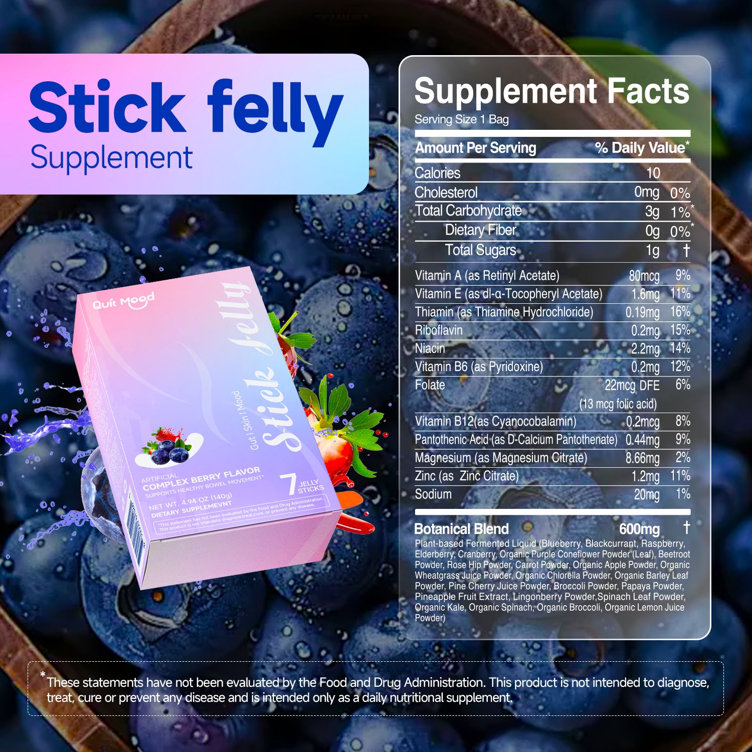 Stick Mixed Berry Jelly-Packed