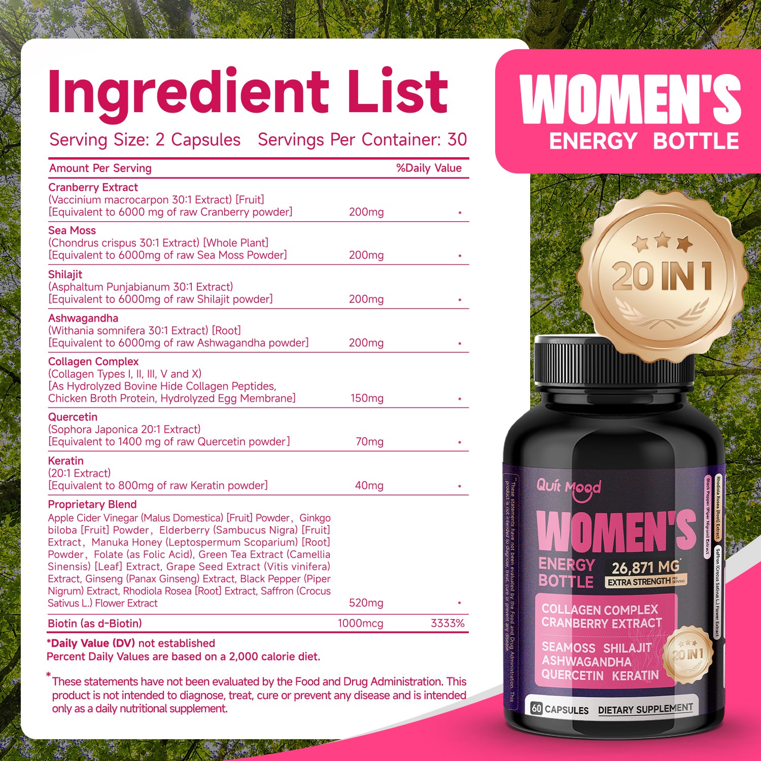 Energy Bottle for Women
