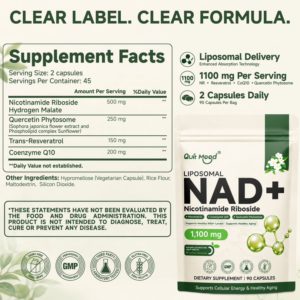 Liposomal NAD+ 1100 mg | 90 Capsules