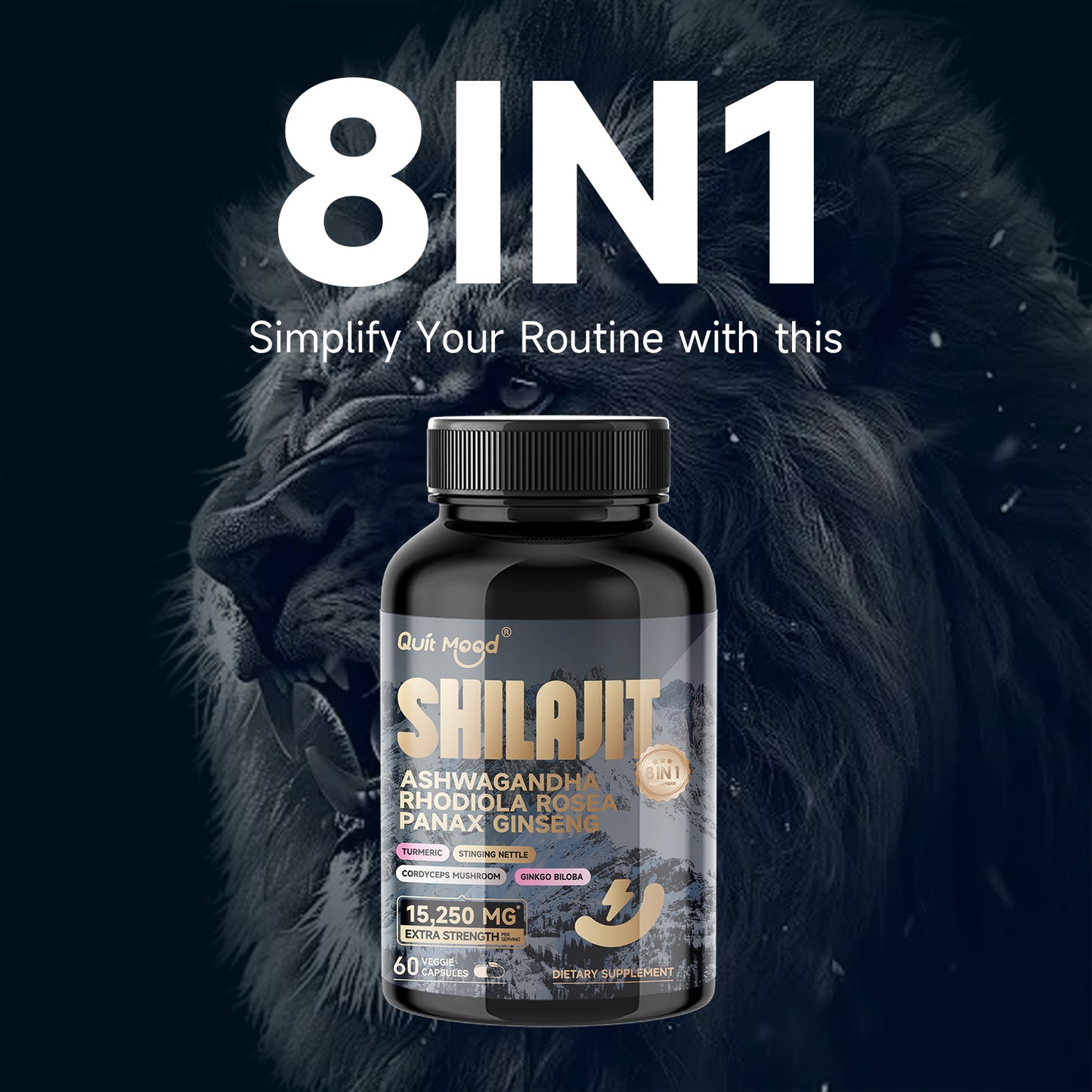 Shilajit Ashwagandha Rhodiola Rosea panax ginseng