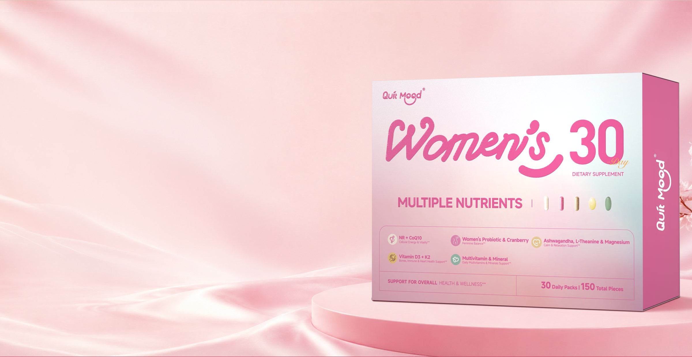 Quit Mood Women's 30 Day daily supplement pack